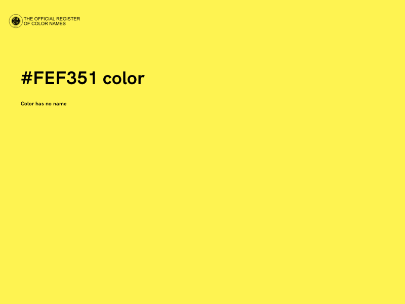 #FEF351 color image