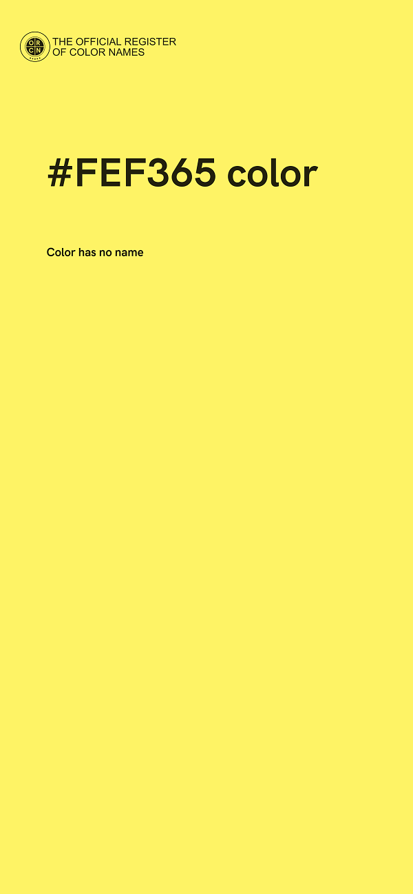 #FEF365 color image