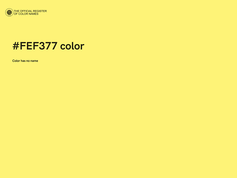 #FEF377 color image