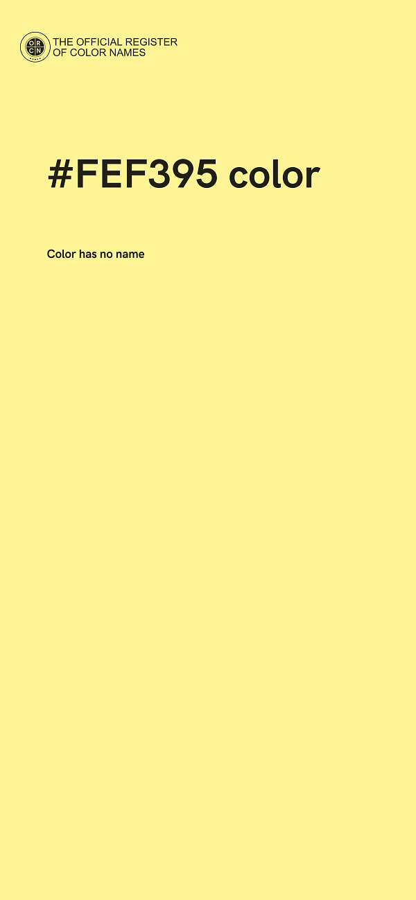 #FEF395 color image