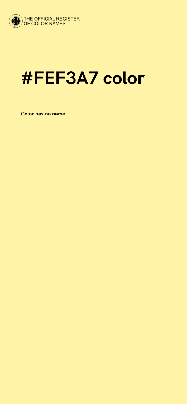 #FEF3A7 color image