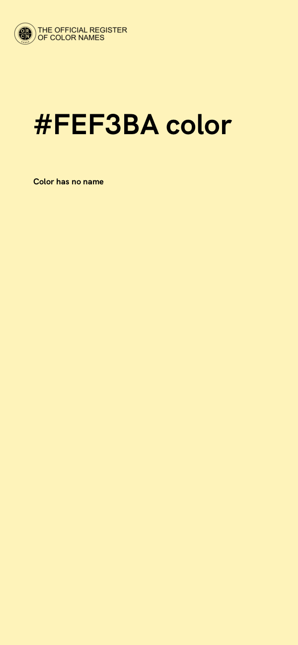 #FEF3BA color image
