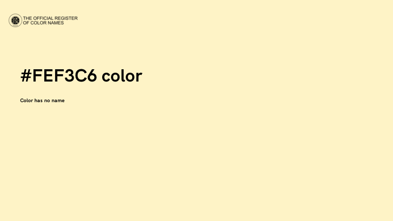 #FEF3C6 color image