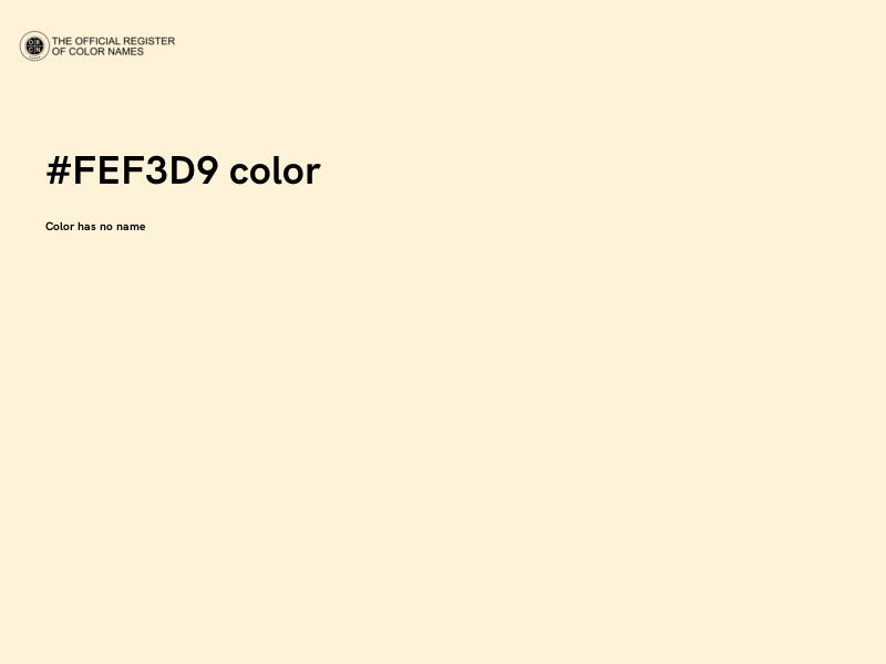 #FEF3D9 color image