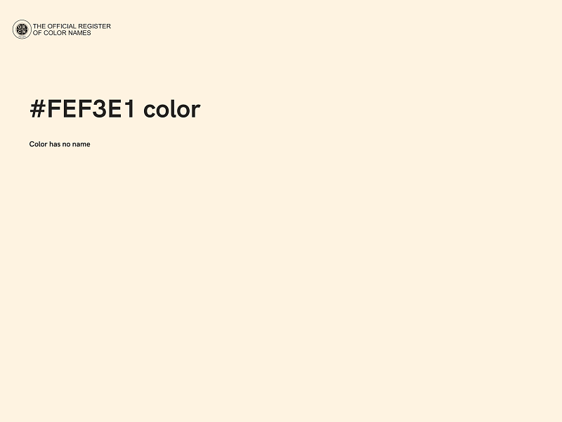 #FEF3E1 color image