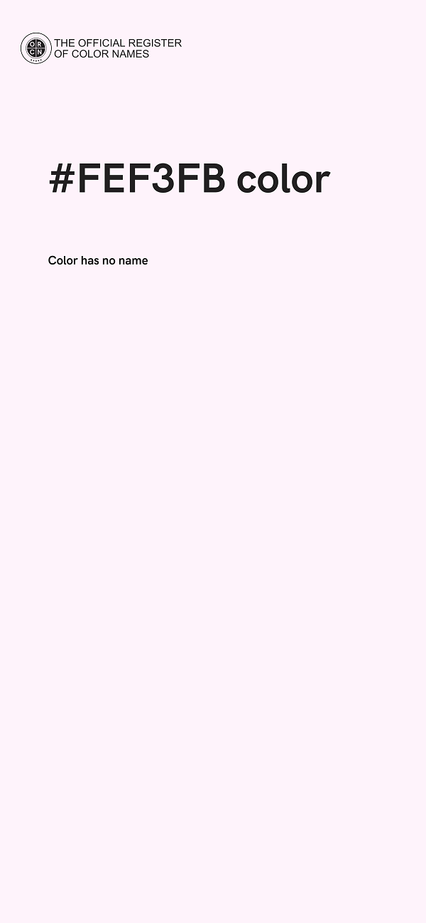 #FEF3FB color image
