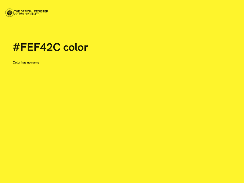 #FEF42C color image