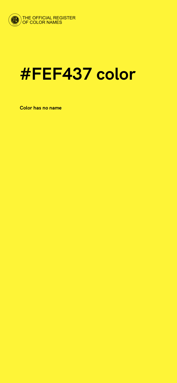 #FEF437 color image
