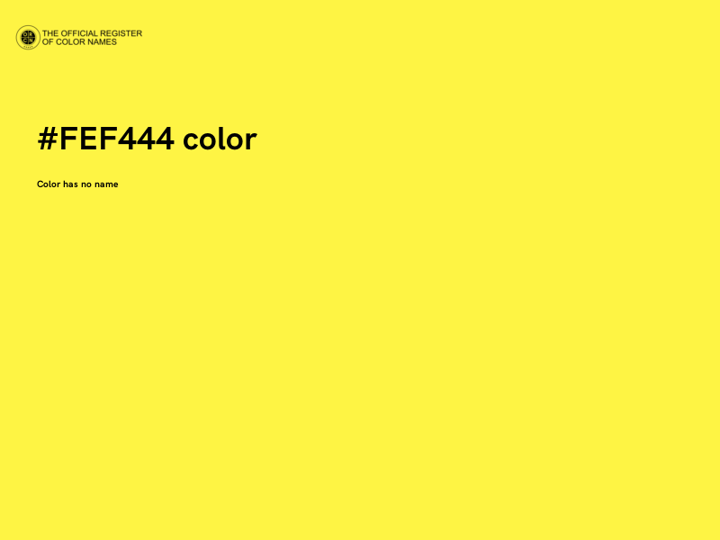 #FEF444 color image