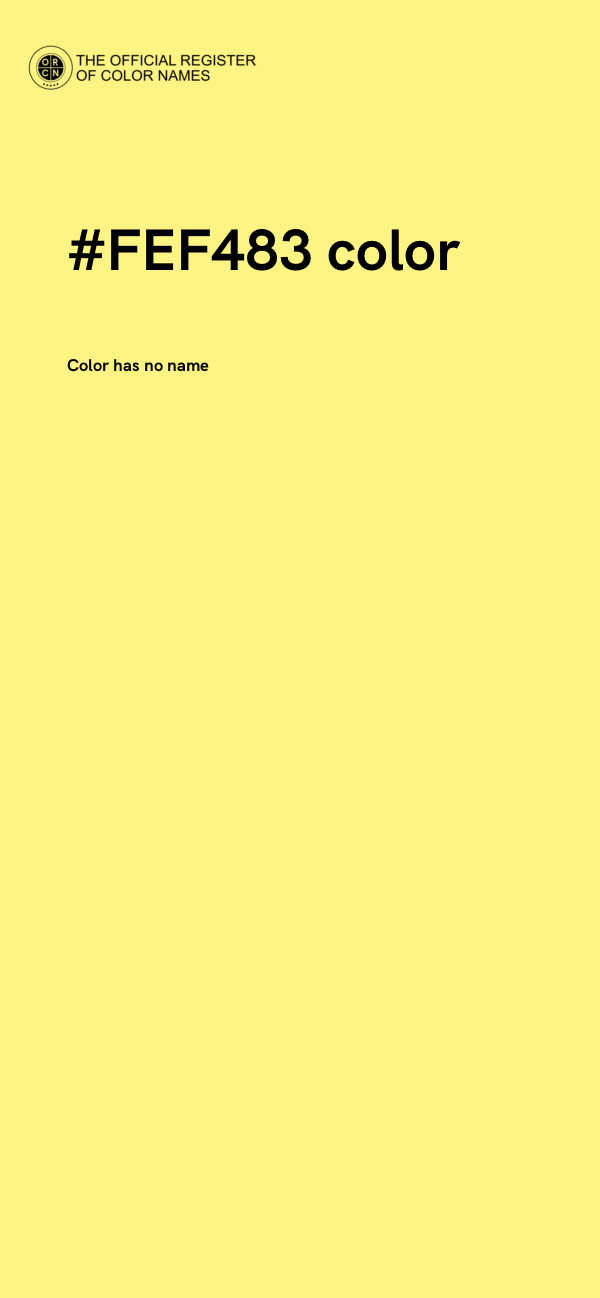 #FEF483 color image