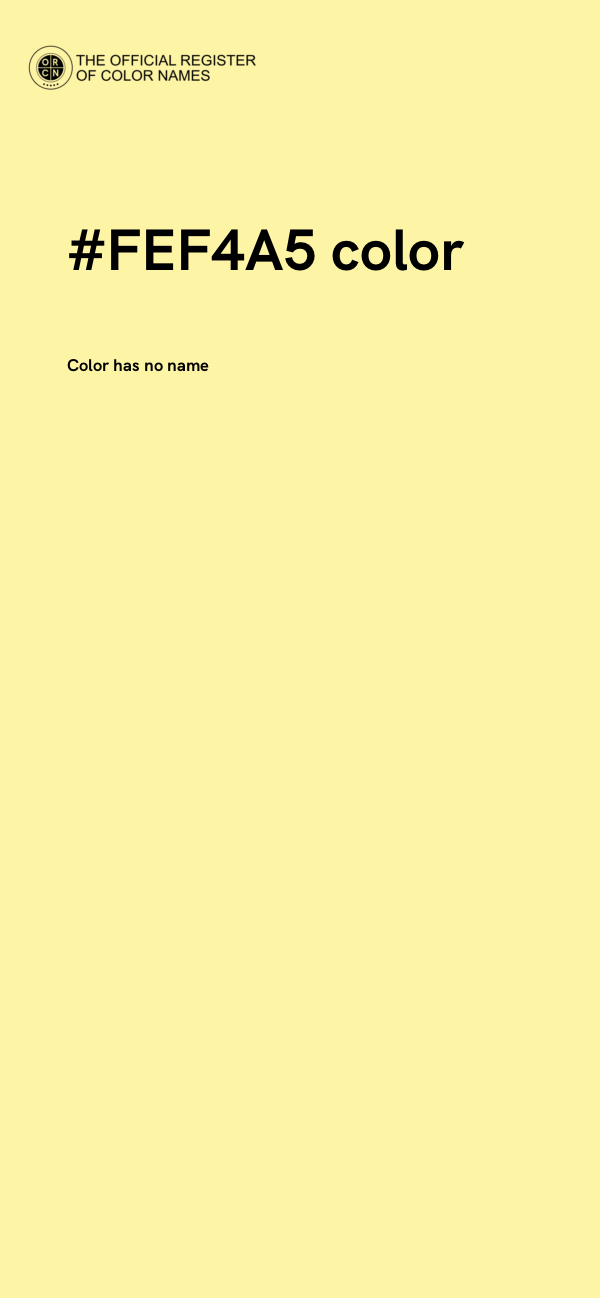 #FEF4A5 color image