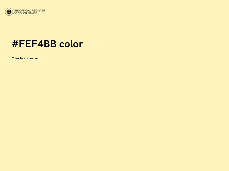 #FEF4BB color image