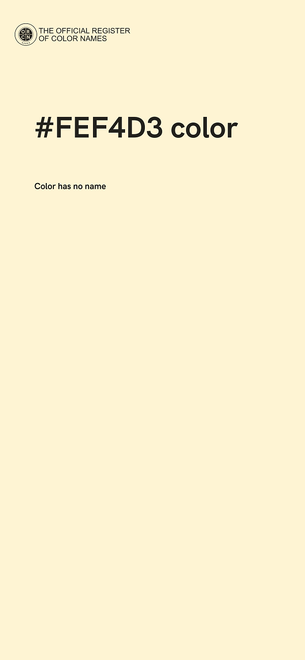 #FEF4D3 color image