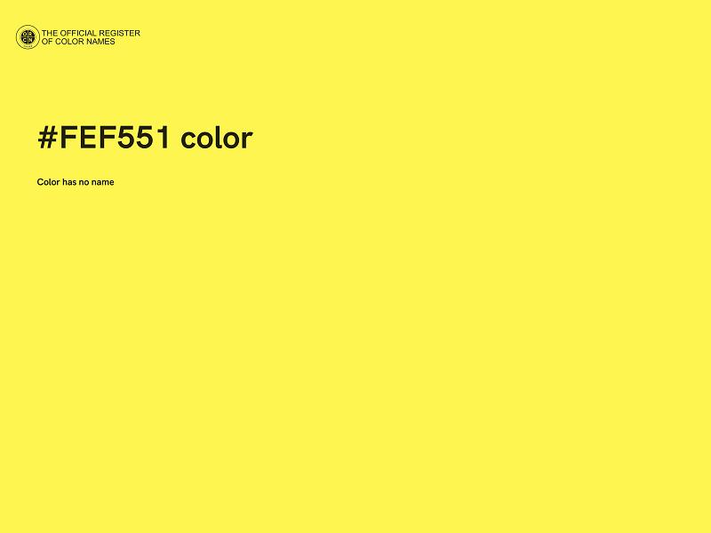 #FEF551 color image