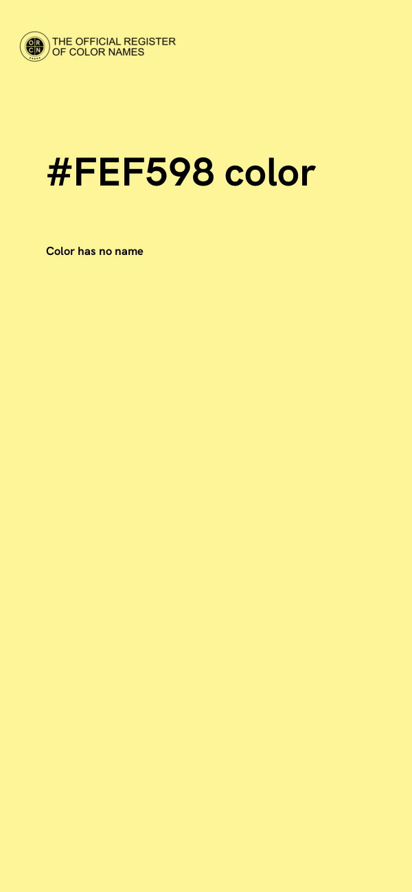 #FEF598 color image