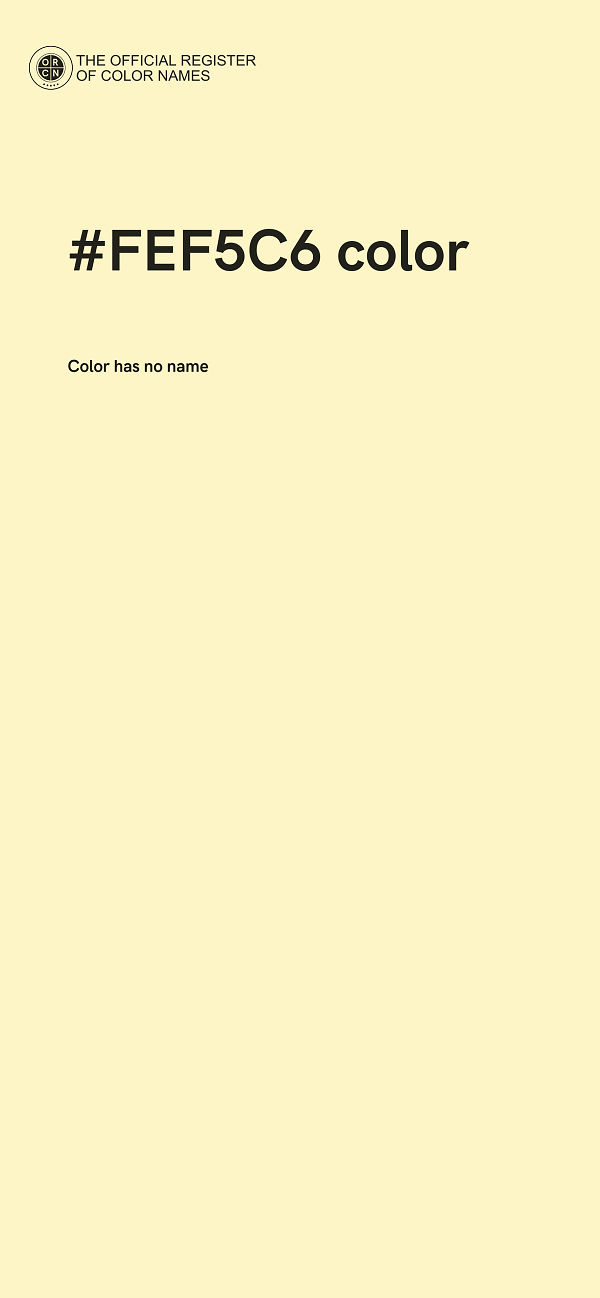 #FEF5C6 color image