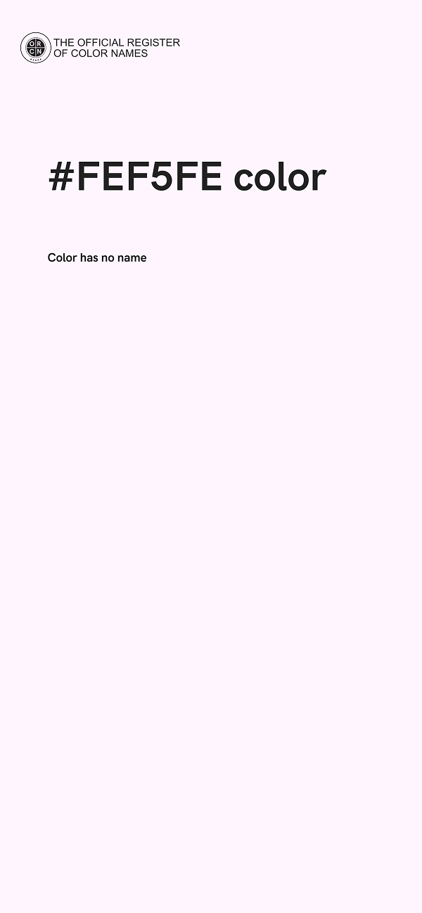 #FEF5FE color image