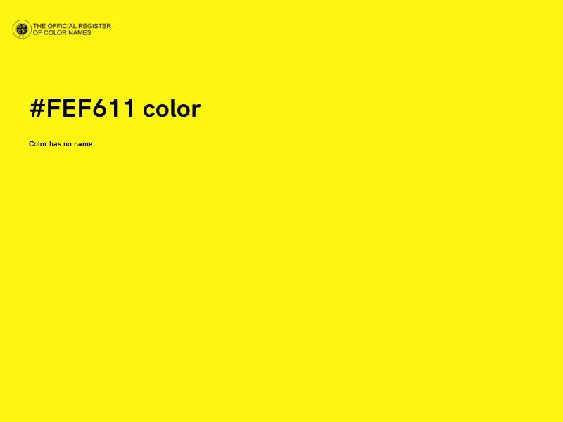 #FEF611 color image