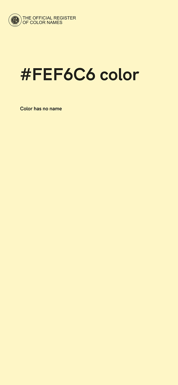 #FEF6C6 color image