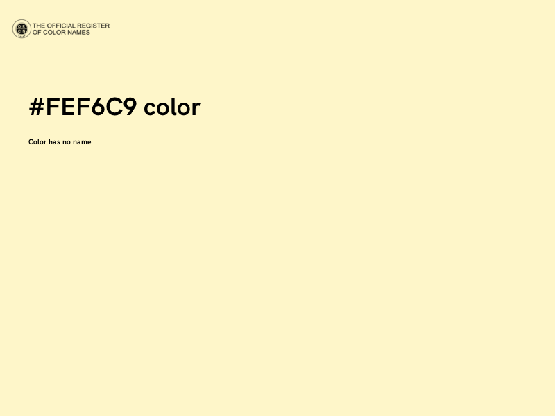#FEF6C9 color image