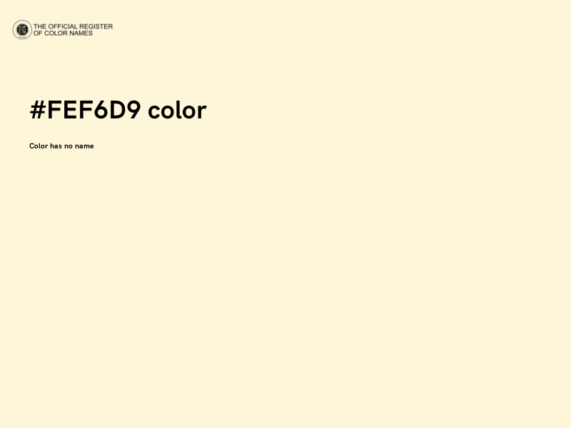 #FEF6D9 color image