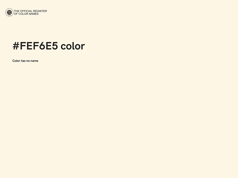 #FEF6E5 color image