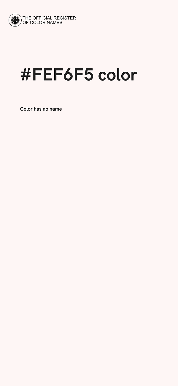 #FEF6F5 color image