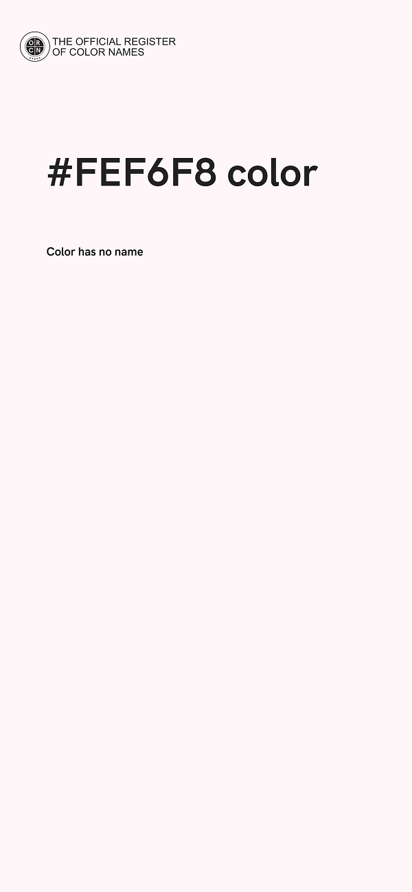 #FEF6F8 color image