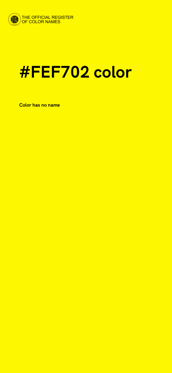 #FEF702 color image