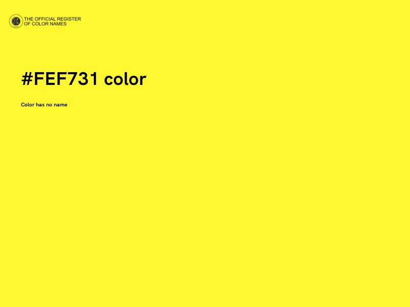 #FEF731 color image