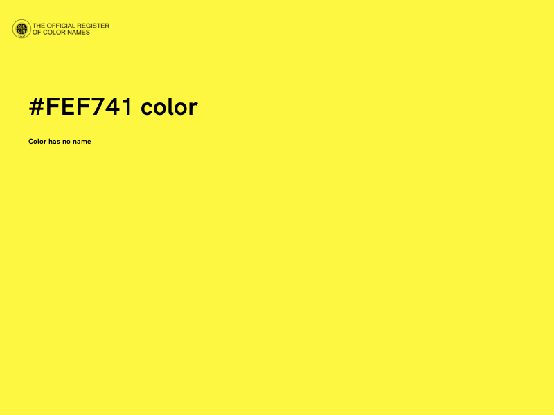 #FEF741 color image