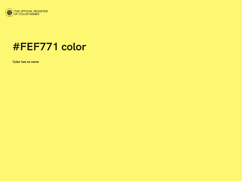 #FEF771 color image
