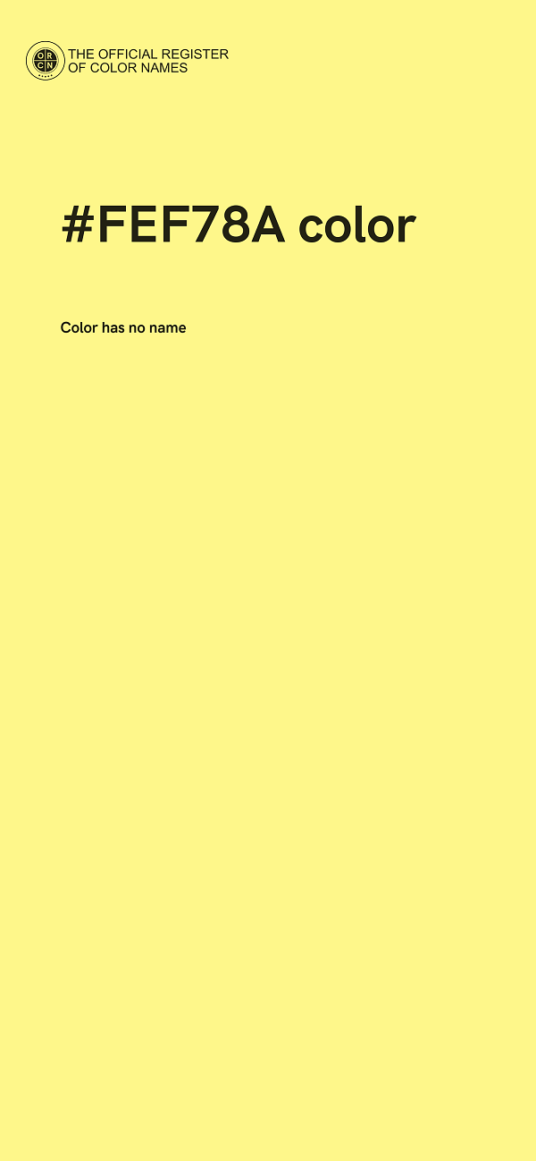 #FEF78A color image