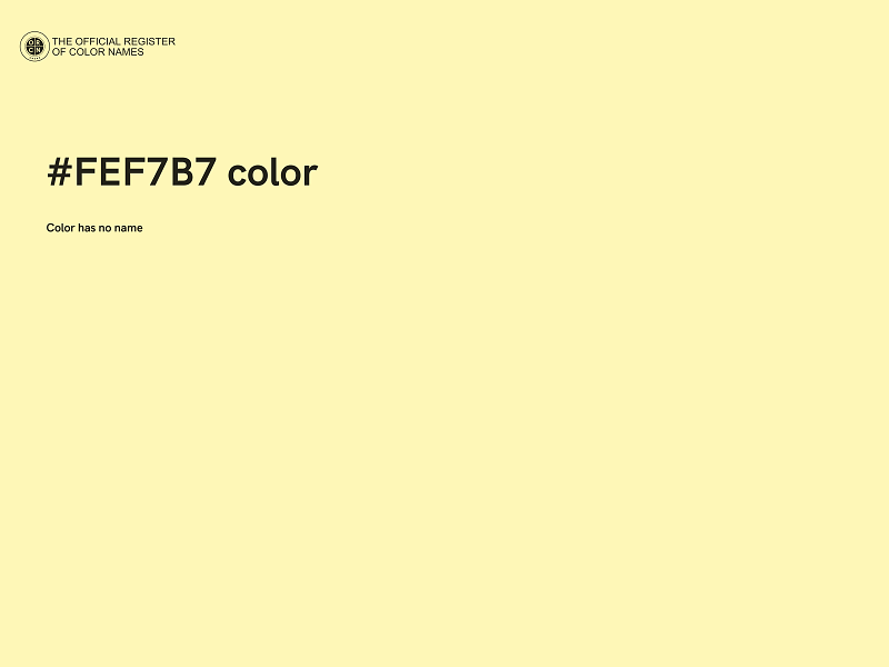 #FEF7B7 color image
