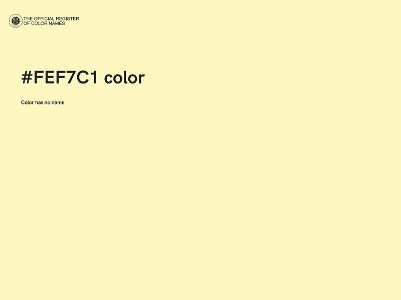 #FEF7C1 color image