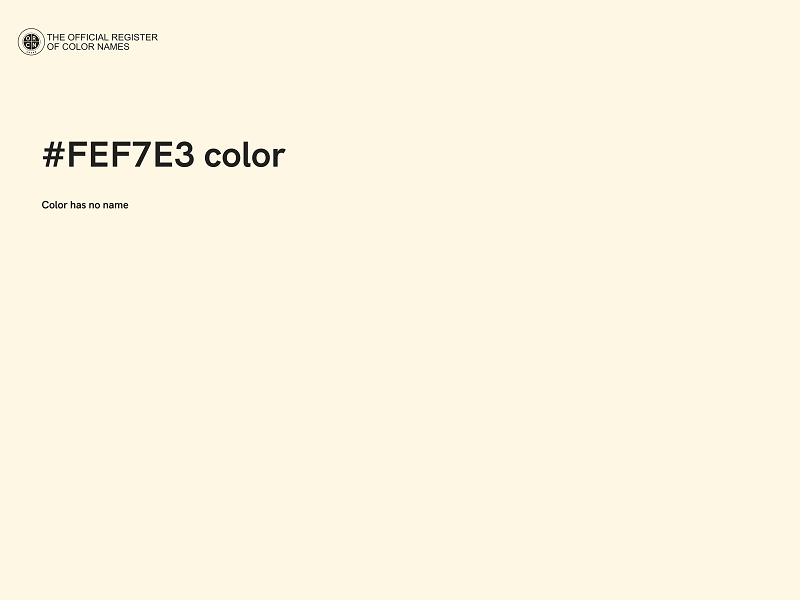 #FEF7E3 color image