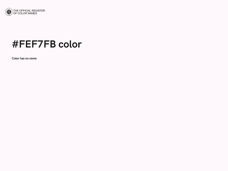#FEF7FB color image