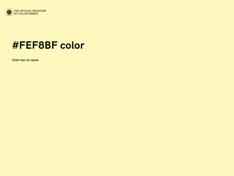 #FEF8BF color image
