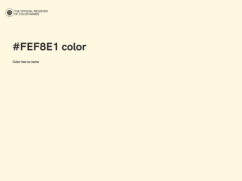 #FEF8E1 color image