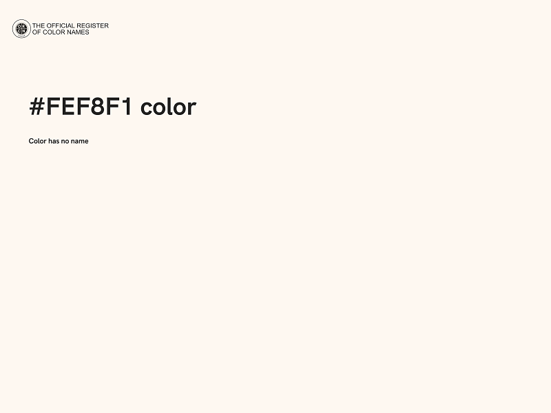 #FEF8F1 color image