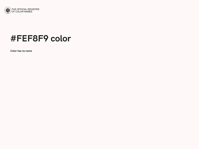 #FEF8F9 color image