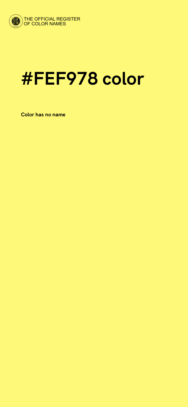 #FEF978 color image