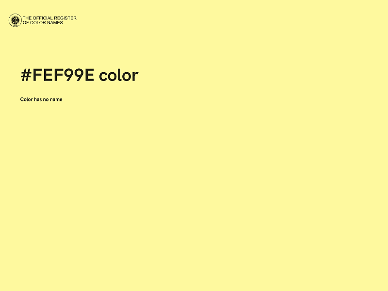 #FEF99E color image