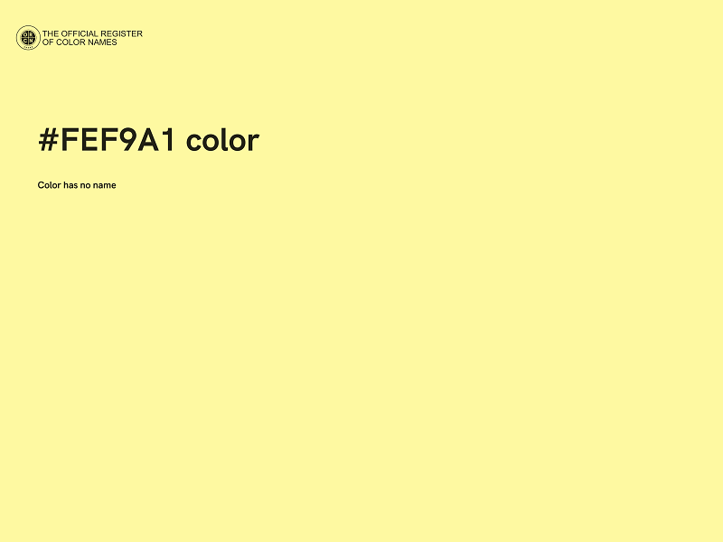 #FEF9A1 color image