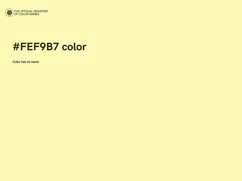 #FEF9B7 color image