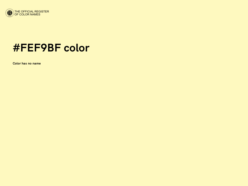 #FEF9BF color image