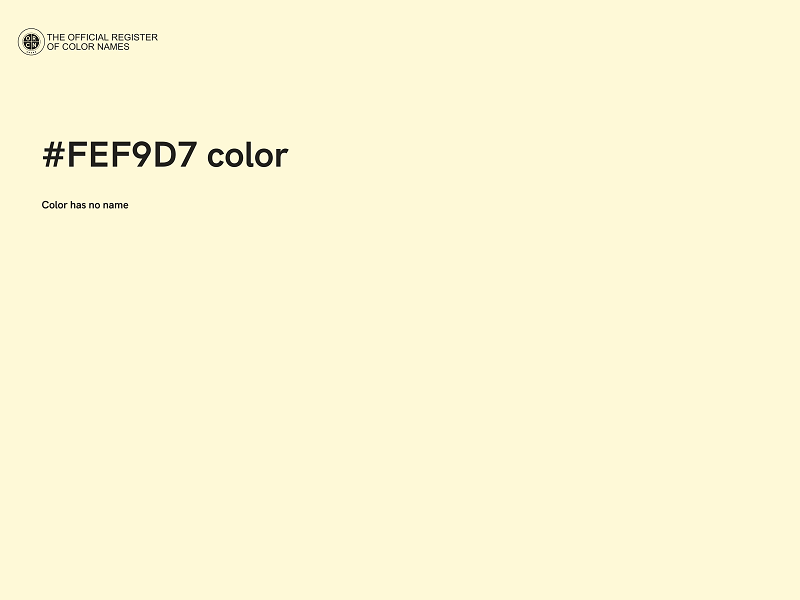#FEF9D7 color image