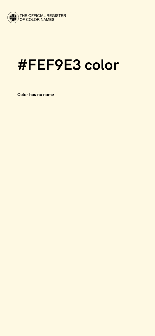 #FEF9E3 color image