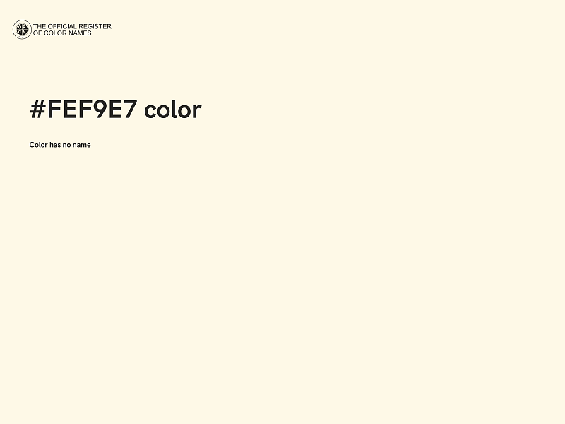 #FEF9E7 color image