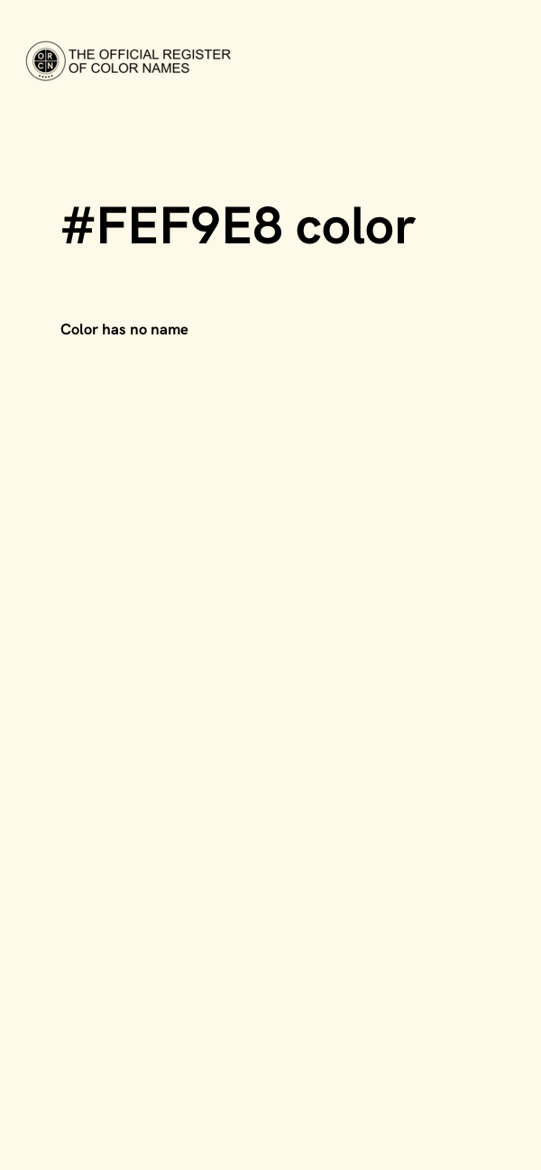 #FEF9E8 color image